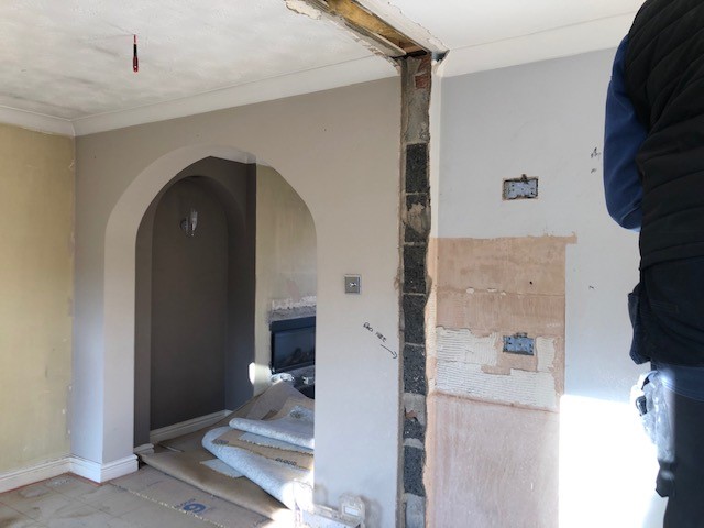 WALL AND DOORWAY OUT ON WITH ELECTRICS