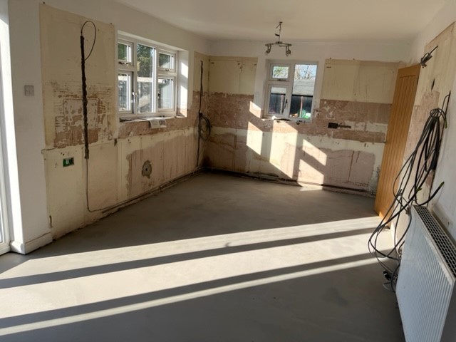 OLD KITCHEN OUT FLOOR SCREEDED