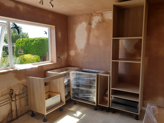 PLASTERED AND DELIVERED NEW KITCHEN.